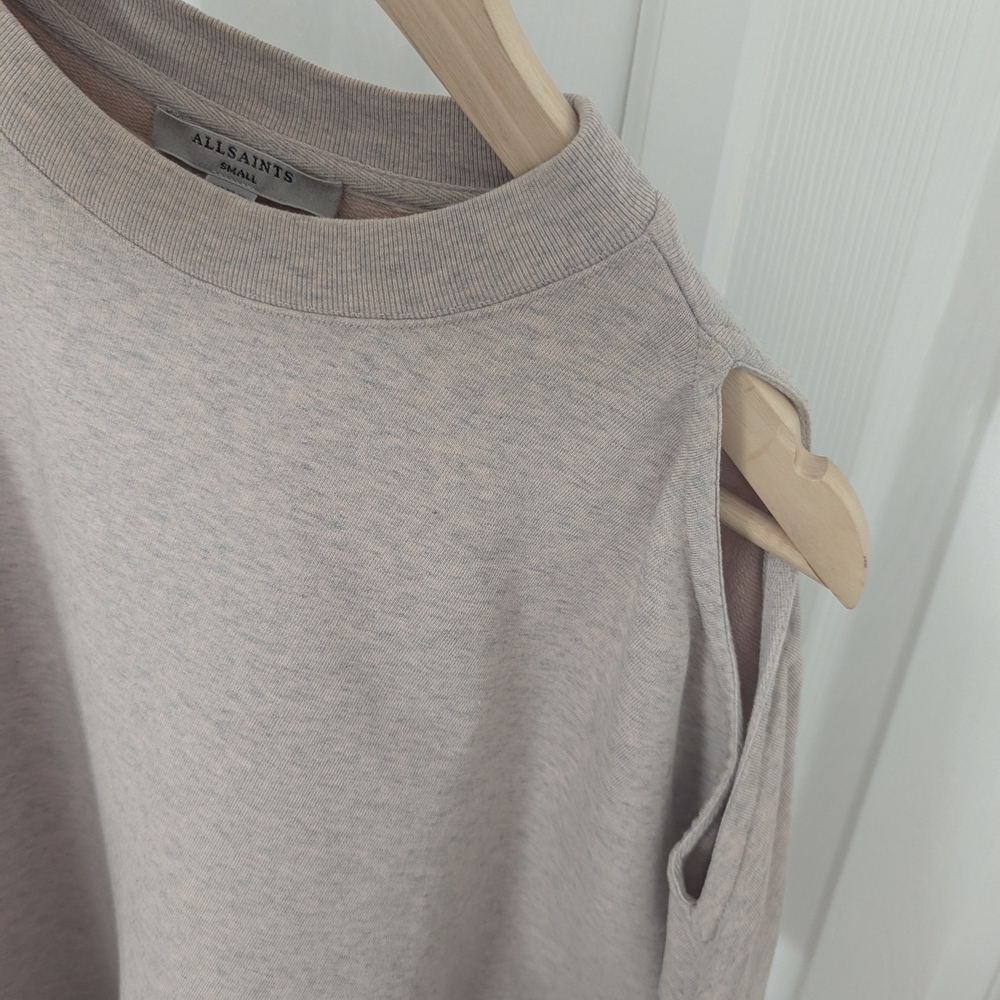 All Saints Unai Cold Shoulder Sweatshirt Size Small - Picture 4 of 8
